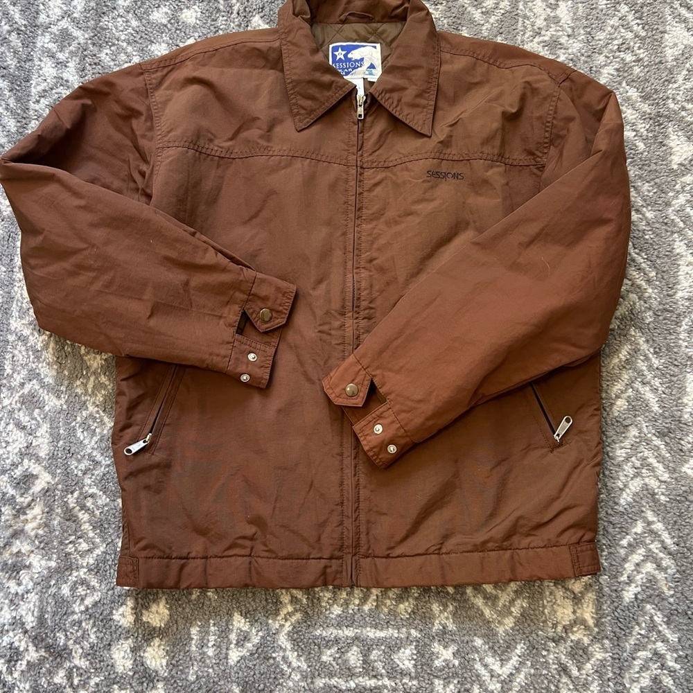 SESSIONS POLAR WAER VINTAGE Brown Windbreaker Casual Jacket